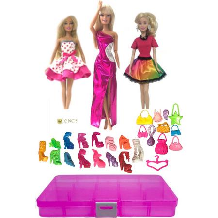 Barbie kleertjes - Poppen kleertjes - Barbie Speelgoed - Modepoppen - 43 Items -